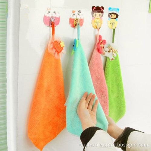 Coral Fleece Hand Drying Towel Kitchen Towel (WJ-K1380)